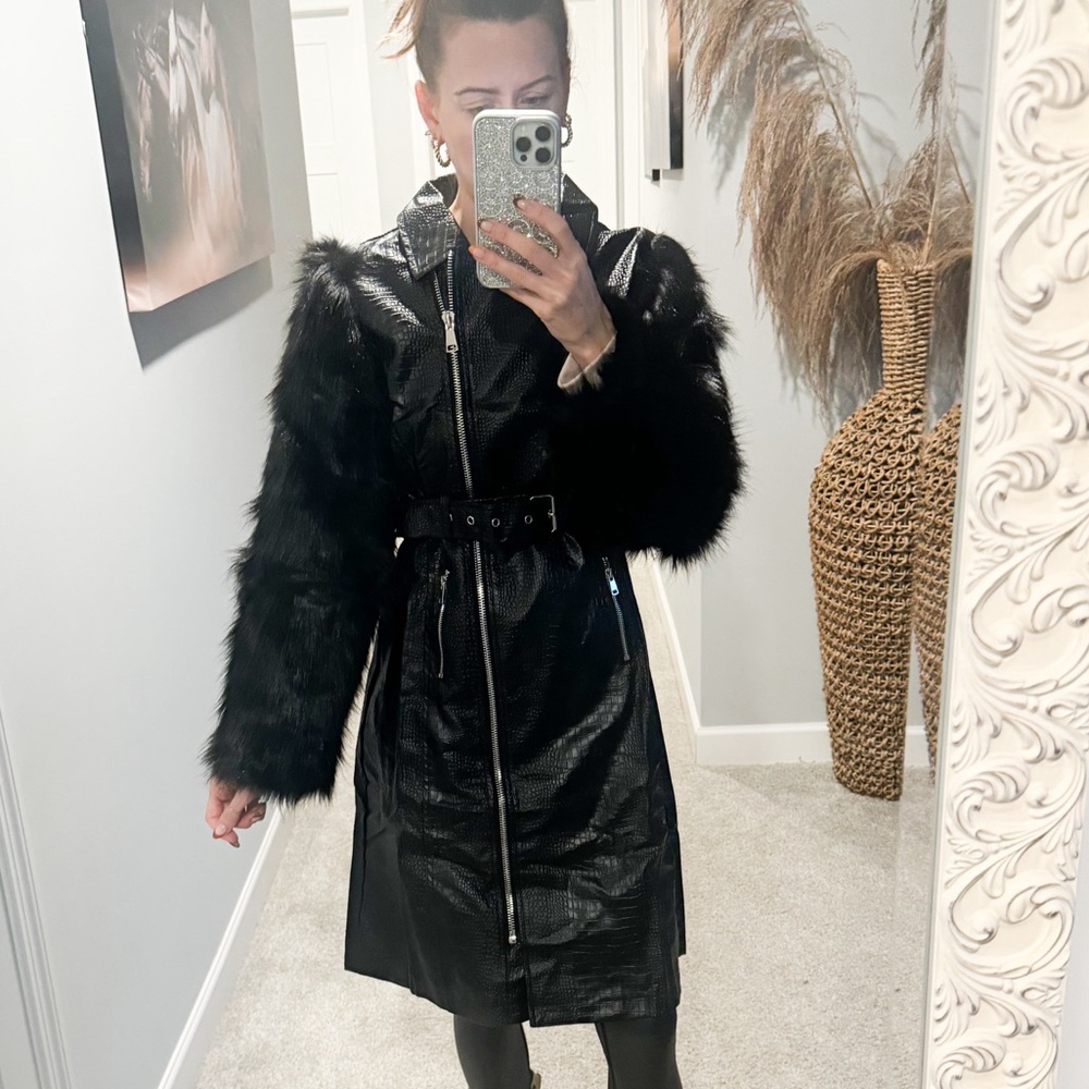 Faux Leather/FurCoat